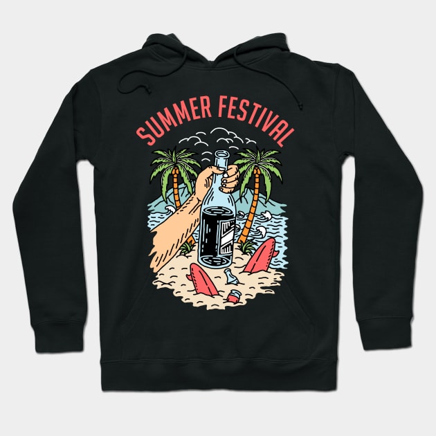 summer festival Hoodie by sober artwerk